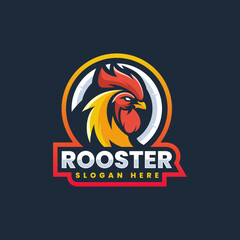 Vector Logo Illustration Rooster E Sport And Sport Style