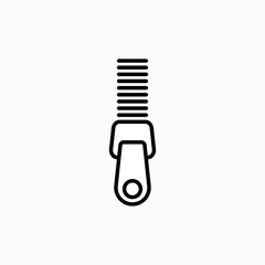 Zipper Icon. Fashion Element Symbol - Vector.  