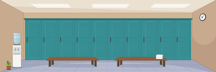 Cute and nice design of Changing room and interior objects vector design