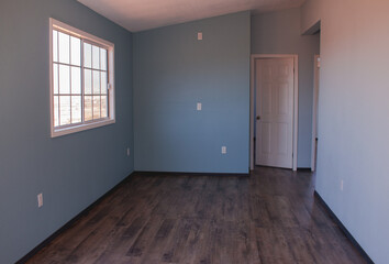 empty room with door and window