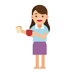 Young Woman Having Breakfast