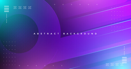 Abstract bright purple geometric background with gradient line elements eps 10 premium vector