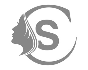 Beauty woman fashion Letter S logo