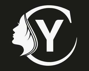 Beauty woman fashion Letter Y logo