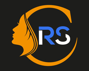 Beauty woman fashion Letter RS logo