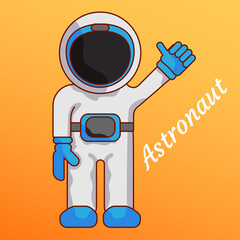 cute cartoon astronaut vector design