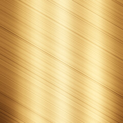 Gold metal background. Brushed metallic texture. 3d rendering