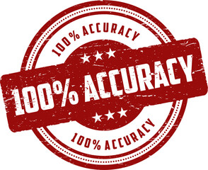 100% accuracy sign or stamp png