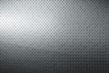 Diamond plate metal background. Brushed metallic texture. 3d rendering