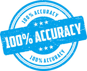 100% accuracy sign or stamp png