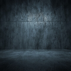 Grunge abstract room with urban metallic background. 3d rendering