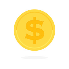 浮かんでいるドルの記号･$の刻印が入ったお金・コイン - アメリカ･オーストラリアなどの通貨のイメージ素材
