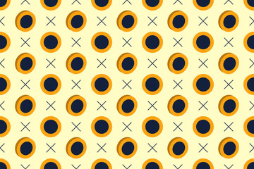 Circle x polka dots seamless pattern design