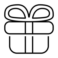 present box outline vector icon
