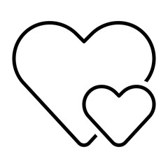 hearts outline vector icon