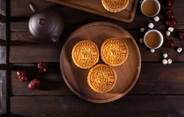 The traditional Chinese festival Mid-Autumn Festival food moon cake