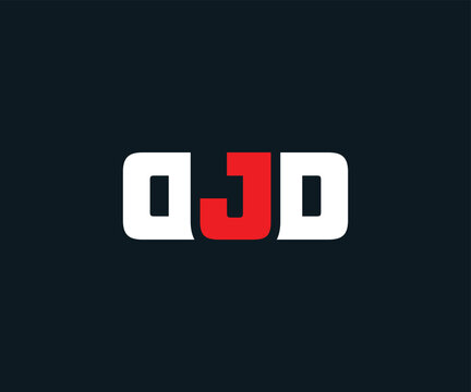 DJD letter creative logo design, Alphabet DJD logo template.