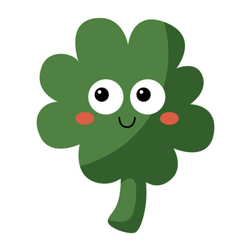 recommend clip art: Leaf clover kawaii icon.