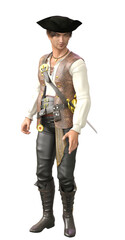 3D Pirate man with sword