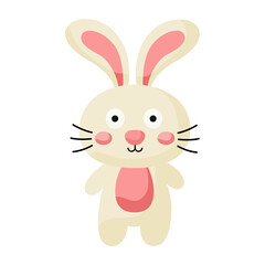 Cartoon easter bunny icon.