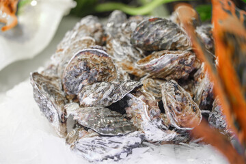 The seafood in the cafeteria