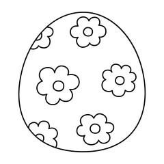 Easter egg line icon