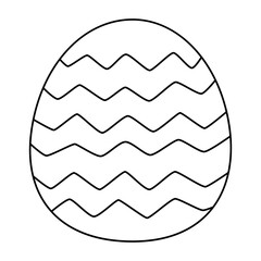Easter egg line icon