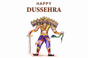 Fototapeta na wymiar Happy Dussehra festival of India background. Vector illustration. 
