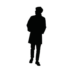 people silhouette in the white background