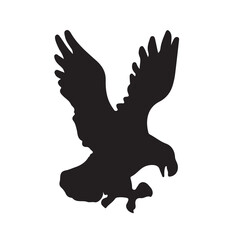 Obraz premium bird silhouette vector on white background