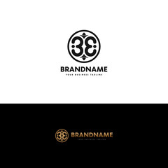 Initial B E 3 Elegant Artistic Logo Design, Initial Signature Creative Template