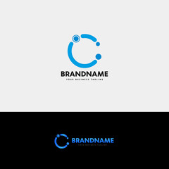 Obraz premium Initial C Elegant Logo Design, Initial Signature Creative Template