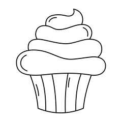 Cupcake outline icon
