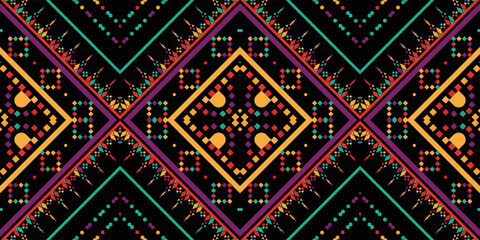 seamless ethnic pattern design.Geometric ethnic oriental ikat pattern traditional Design.ethnic oriental pattern,fabric,embroidery.Mexican pattern.merican pattern.latin african.indian fabric.Mexican