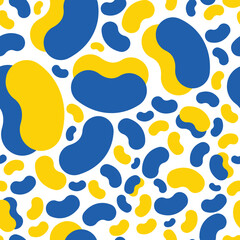 Seamless pattern in blue and yellow. Colors of the Ukrainian flag
