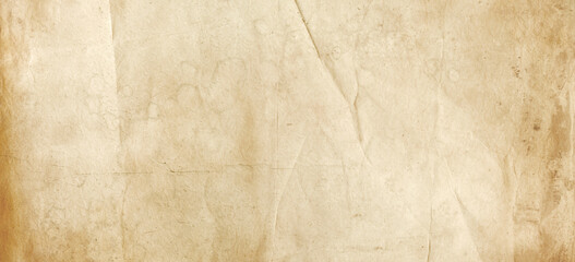 Old brown crumpled paper texture background