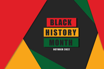 Black History Month background. Vector illustration of design template for national holiday. Annual celebration in february in USA and Canada, october in UK vector illustration