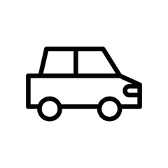 Car line icon vector graphic illustration