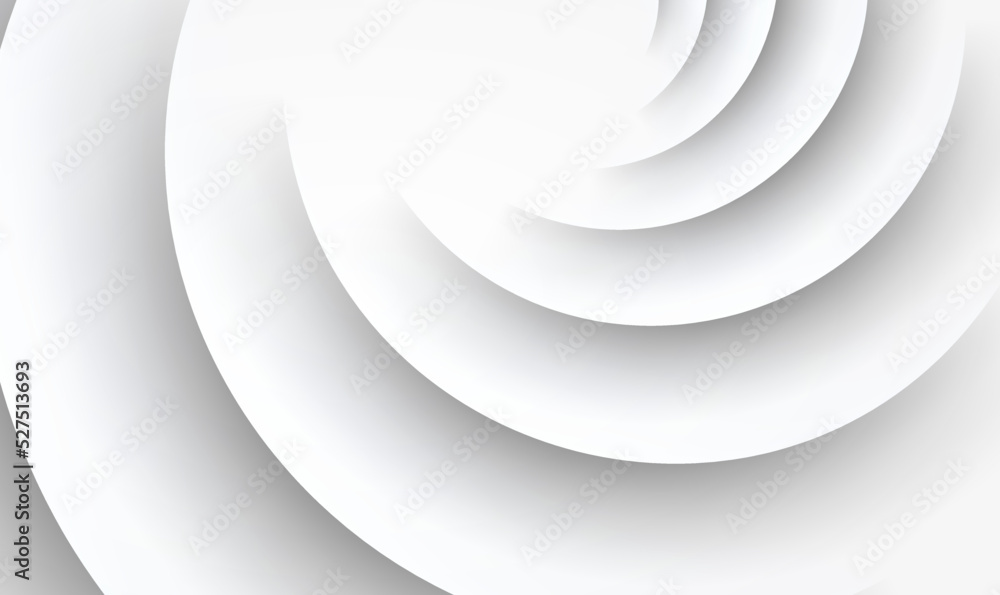 Poster 3d white modern architecture background. abstract 3d white circular design. futuristic technology de