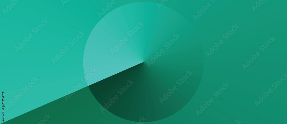 Poster abstract modern green background with circle and gradient.
