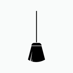 Broom Icon. Household Equipment Symbol - Vector