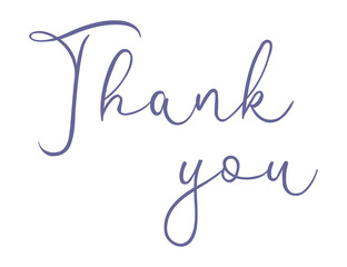 Thank You for Hand Lettering. Typography Design Inspiration. On a white background. Vector