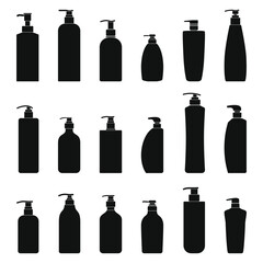 Layered editable vector illustration the collections of bottles with press type bottle caps.