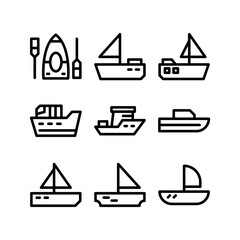 boat icon or logo isolated sign symbol vector illustration - high quality black style vector icons
