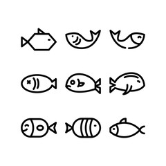 fish icon or logo isolated sign symbol vector illustration - high quality black style vector icons
