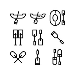 oars icon or logo isolated sign symbol vector illustration - high quality black style vector icons
