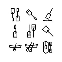 oars icon or logo isolated sign symbol vector illustration - high quality black style vector icons
