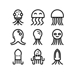 octopus icon or logo isolated sign symbol vector illustration - high quality black style vector icons
