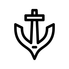 anchor icon or logo isolated sign symbol vector illustration - high quality black style vector icons
