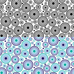Seamless pattern with circles in vector
